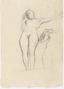Two Studies of a Standing Nude to the Left